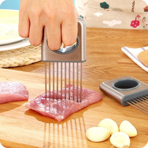 1 pz porta cipolle taglia pomodori affettatrice carne supporto cucina in acciaio inox - Foto 5 di 11
