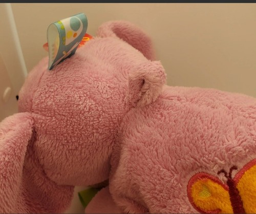 Taggies Whoo Who Loves you Owl & Pink Elephant Teether Rattle Toys Baby Plush - Picture 16 of 21