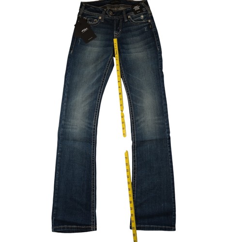 Silver Jeans Co Women's Tuesday Low Rise Slim Bootcut Denim Jean Indigo. 25W/31L - Picture 6 of 12