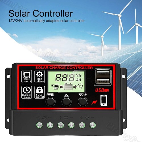 Solar Charge Controller Batteries Panel Dual Battery Regulator For 12V or 24V UK - Picture 7 of 18