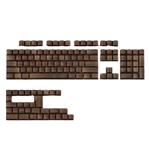 136 Keys Walnut Wood Grain Side Print PBT Keycaps Backlit Dye-Sub Cherry Pro _yi - Afbeelding 5 van 9