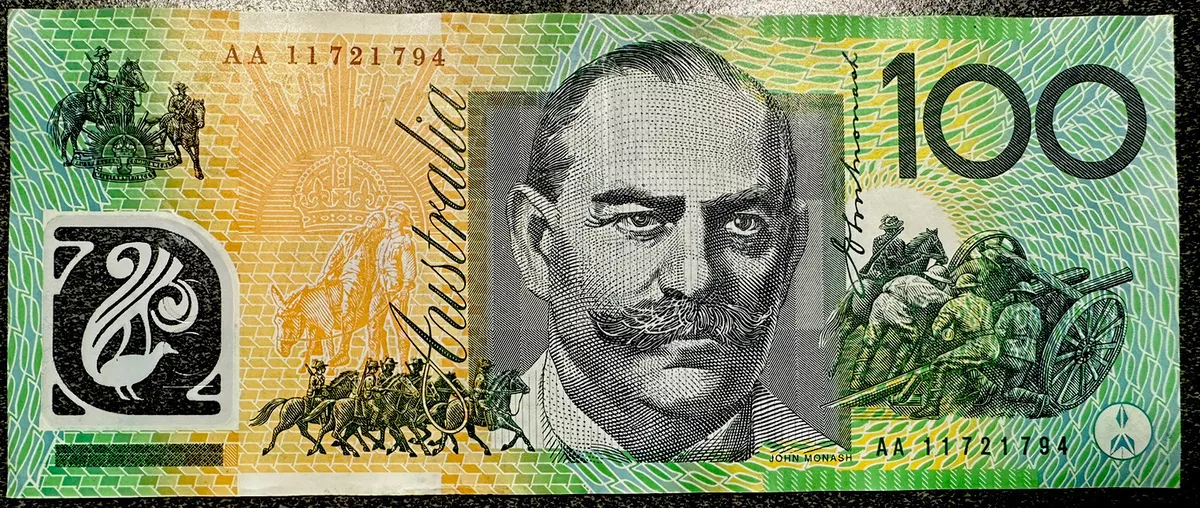 🔥Rare AA First Prefix Australia $100 One Hundred Dollar Banknote AUS Note  🎖 | eBay