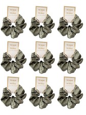 9PCS Bridesmaids Scrunchies Satin Hair Ties Sage Silk Satin Proposal Gifts New