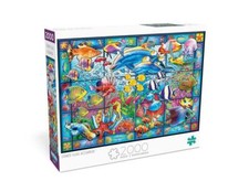 Buffalo Jigsaw Puzzle; Stained Glass Aquarium;  2,000 pieces