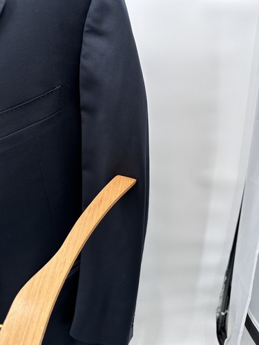 Canali 3 Buttons Wool Jacket Coat dark charcoal 56R made in Italy Dark Navy - Picture 6 of 21