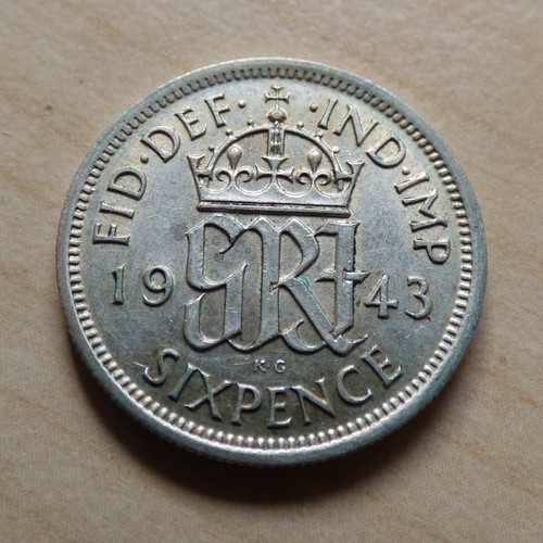 George VI Sixpence 6D Münzen Datum wählbar von 1937-1952 Auktion 2 - Bild 83 von 186