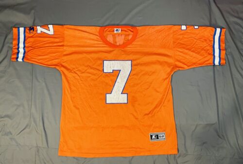 Camiseta deportiva vintage de los Denver Broncos de John Elway 7 de la NFL talla XL 52 naranja - Imagen 1 de 14