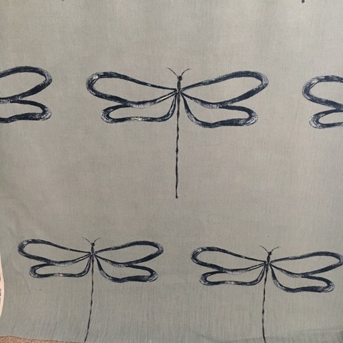 SCION/HARLEQUIN CURTAIN FABRIC DESIGN Dragonfly 3.65METRES MARINE COTTON BLEND - Picture 3 of 7
