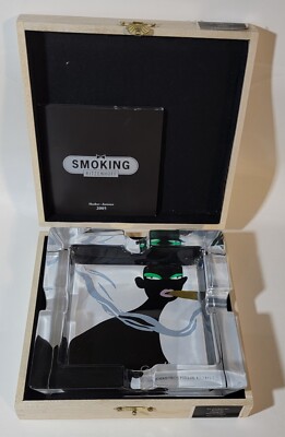 2000 SMOKING by Ritzenhoff Crystal Ashtray   Demetrios Psillos   Retired RARE