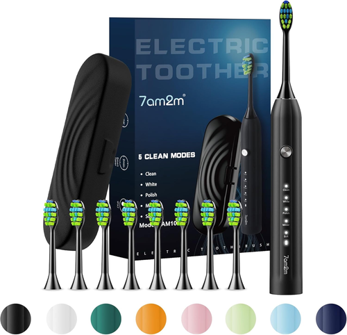Sonic Electric Toothbrush for Adults and Kids, with 8 Brush Heads and Travel Cas - Picture 7 of 12