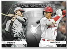 2023 Topps Time Spanning Tandems Babe Ruth Red Sox Shohei Ohtani LA AngelesTS-1