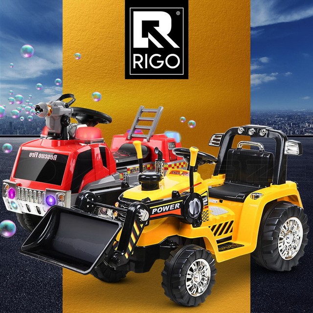 Rigo Electric Ride On Car Toys Kids Fire Engine Bulldozer Truck Digger Excavator Rigo Electric Ride On Car Toys Kids Fire Engine Bulldozer Truck Digger Excavator