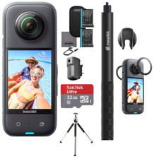 Insta360 X3 72MP Waterproof 5.7K 360  VR Camera Kit Plus 7 Items Travel Kit