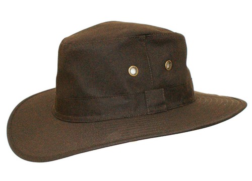 Men's Wax Bush Hat Colombia Outdoor Water Resistant Colombia Fedora Wide Brim - Picture 6 of 9