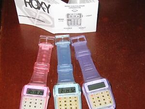 ROXY QUIKSILVER DIGITAL CALCULATOR WATCH NEW WITH PAPERS | eBay