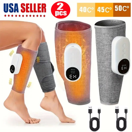 Air Compression Leg Massager With Heat for Circulation Pain Relief Relax Muscles - Bild 2 von 21