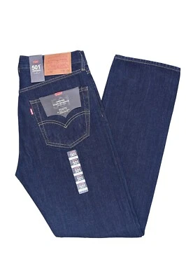 Levi's 501 Men's Original Straight Fit Dark Blue Jeans