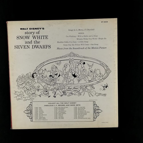4 Disney Records Bambi, Pinocchio,Cinderella, Snow White, 1960 TESTED - Picture 5 of 8