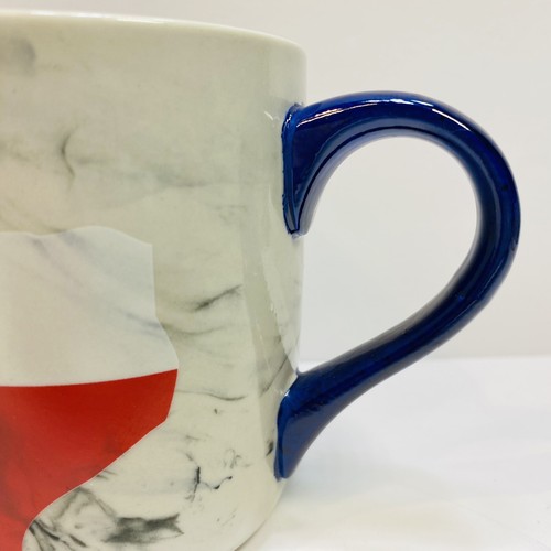 BUC-EES 2004 Texas Logo Mug Marble Beaver Lone Star Red White Blue - Picture 2 of 8
