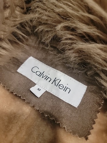Calvin Klein Rare Winter Sherpa Button Front Faux-Shearling Coat Medium - Bild 2 von 10