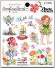 Mary Engelbreit Stickers 2 Sheets Whimsical Fairies Garden Bee Flowers Mushroom