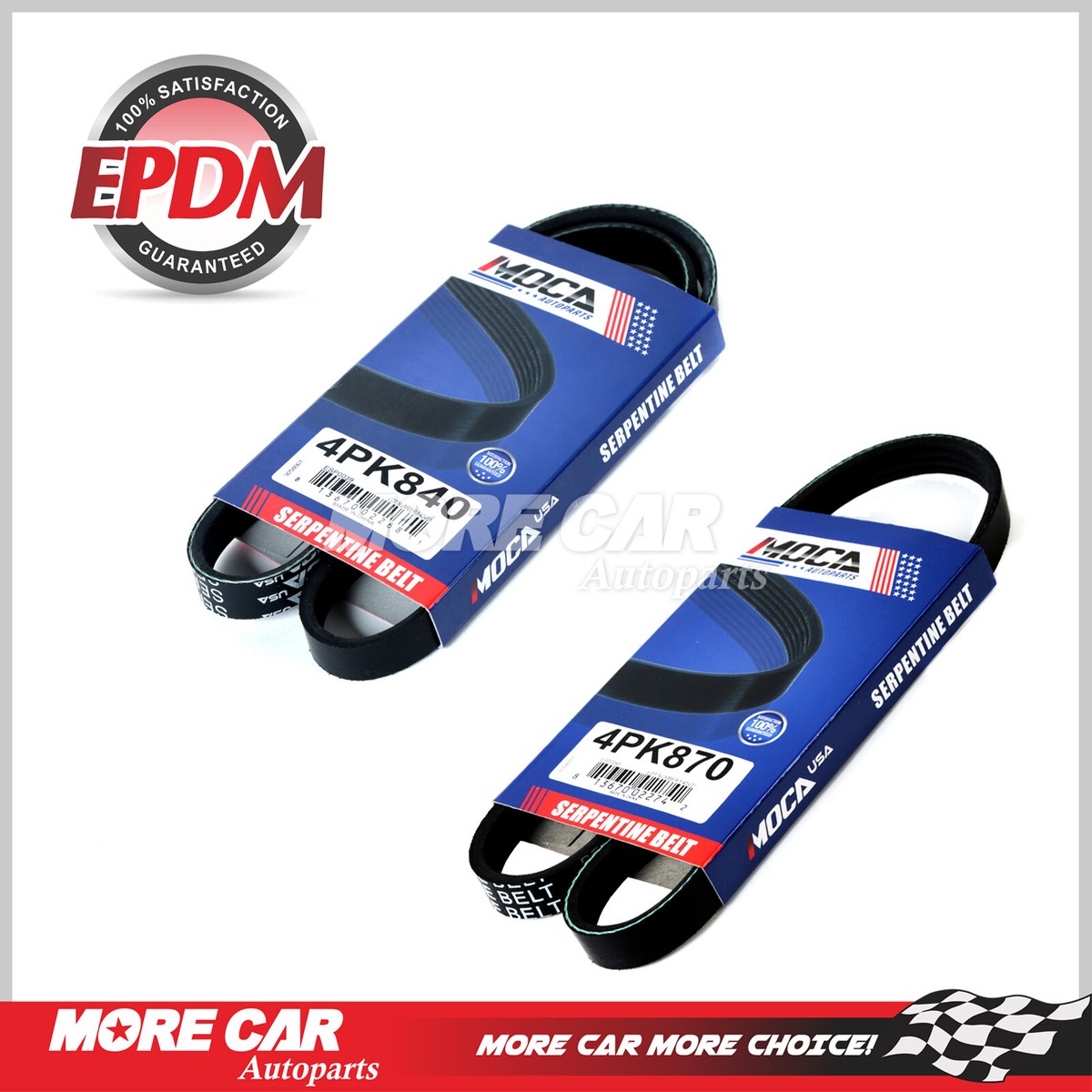EPDM 2 Pcs Serpentine Drive Belt Set A/C-ALT-PS for 91-9​5