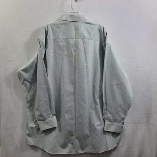 Camicia Paul Fredrick stampa tessuto blu/gialla con bottoni taglia 19x35 1324-9 - Foto 3 di 5