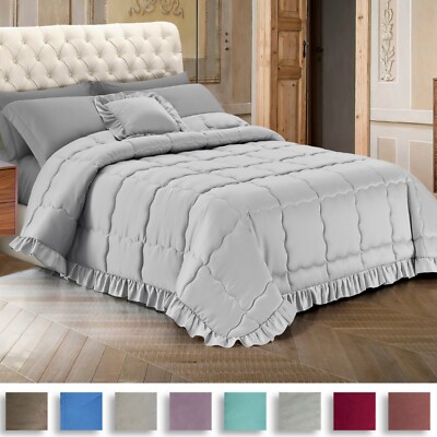 Trapunta Con Volant Balze Invernale Letto Matrimoniale Cuscino