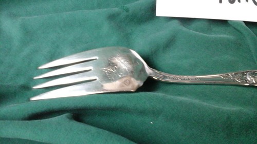 RELIANCE PLATE A1,1908 WILDWOOD SERVING FORK SILVERWARE FLATWARE ONEIDA WARE PC - Picture 10 of 10