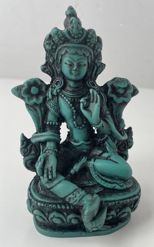 Tara Verde-Resina-Pequeña Estatua-Om Tare tuttare Ture soha-Envío Gratis - Imagen 12 de 14