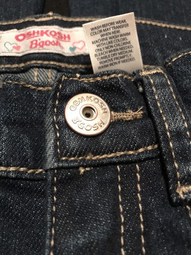 NEW OSHKOSH B’gosh Baby Girl Denim Pants Size 5 Slim - Picture 5 of 8