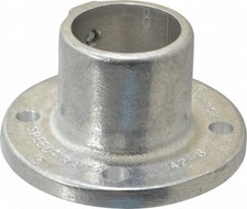 Hollaender Aluminum Alloy Pipe Rail Fitting, 1-1/2" Pipe, Base Flange, 1 Piece