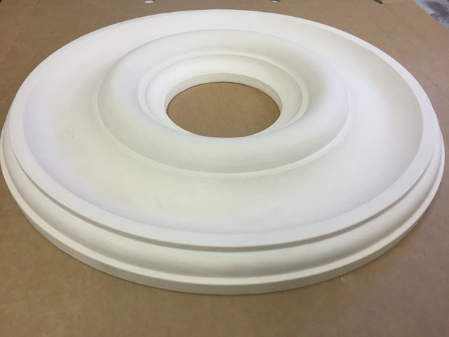 Elegant Small Plaster Ceiling Rose Victorian Style 360 Mm Dia