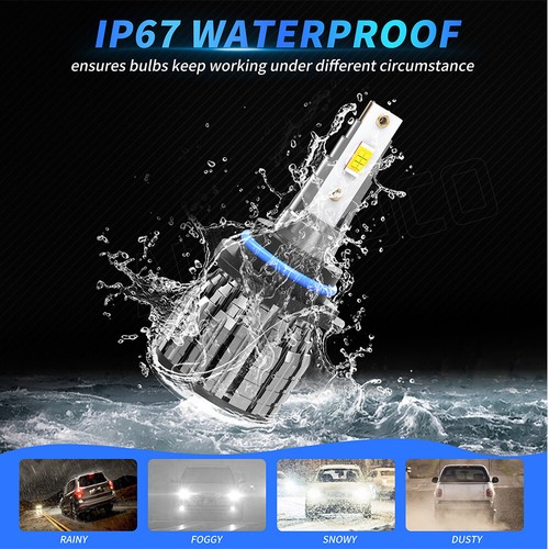 9005+H11+H11 Combo LED Headlight Kit Fog lights Bulbs High Low Beam 12000K White - Picture 6 of 13