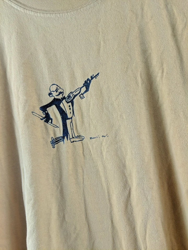 Мужская футболка XCVI Wearables желтая с графикой короткий рукав размер маленький  - Изображение 4 из 4