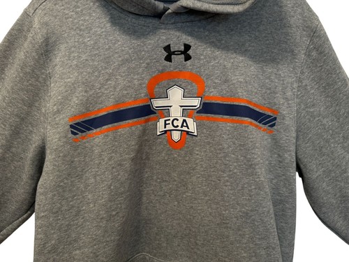 Under Armour Loose Fit Hoodie Gray Fellowship of Christian Athletes Small - Picture 2 of 3