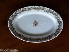 Antique O.P. CO. SYRACUSE China  OVAL PLATTER PLATE 1920s floral Restaurant