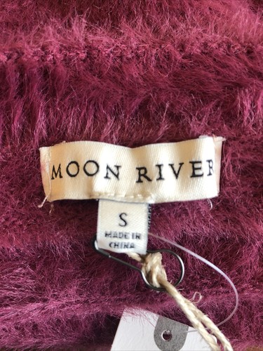NWT Moon River By Anthropologie Womens Small Red & Tan Striped Oversized Sweater - Picture 3 of 4