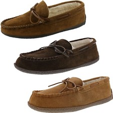 CLARKS MEN'S AUGUSTA MOCCASIN WINTER SLIPPERS
