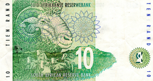 South Africa 10 Rand ND(1999) VF+ Banknote P-123b Prefix CM Mboweni Sig. - Picture 2 of 2