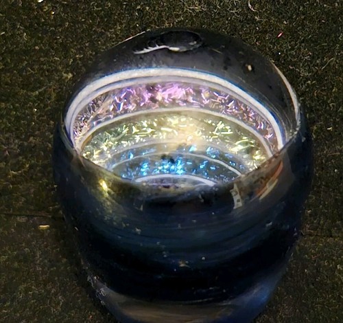Vintage Tränentropfen KUNSTGLAS Glitzer Kaleidoskop Wirbel handgeblasen Briefbeschwerer Schmuckset - Bild 8 von 16