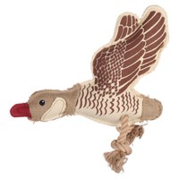 Flamingo Hundespielzeug Mit Seil Nada Gans Braun 6X31X29Cm Squeaker