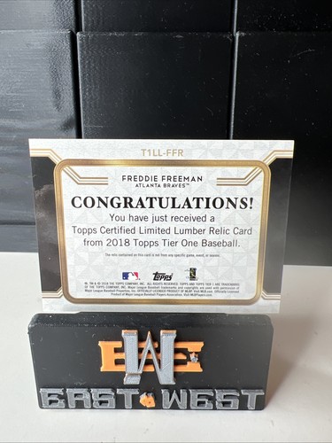 2018 Topps Tier One Limited Lumber Freddie Freeman Bat Barrel 1/1 #T1LL-FFR - Imagen 2 de 2