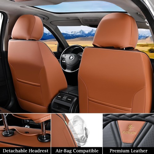 FLORICH Leather Seat Covers, Seat Covers Full Set, Car Seat Protectors 5 Seat... - Picture 6 of 7