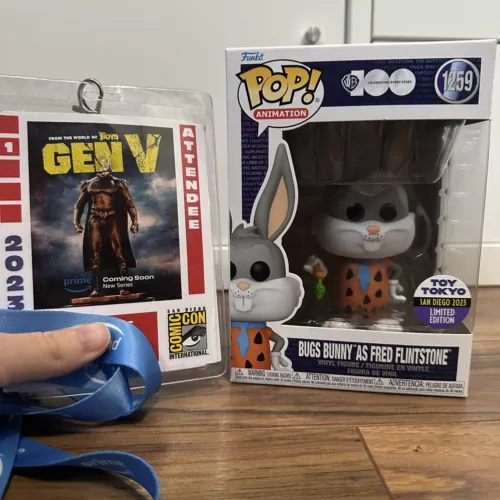 Funko POP! Bugs Bunny as Fred Flintstone (SDCC Toy Tokyo Official Sticker) #1259