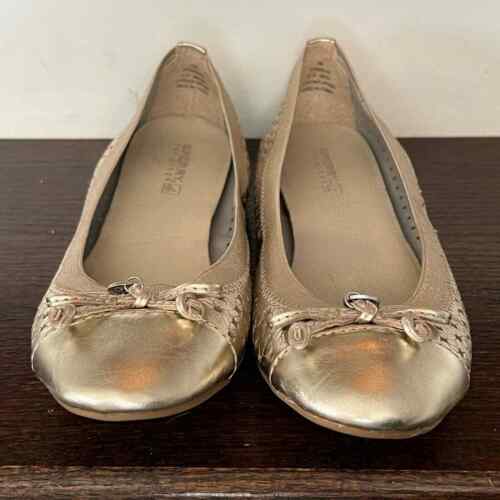 Gold Sperry Ballet Flats 7 - Picture 3 of 8