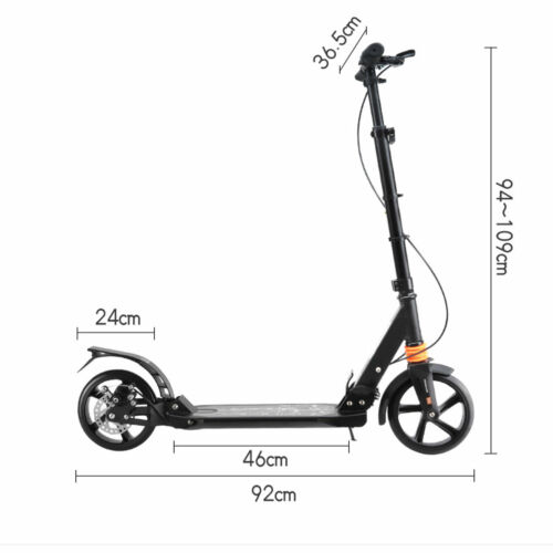 200mm Erwachsene Scooter Cityroller Roller 2 Big Wheel Tretroller Kickroller NEU - Bild 2 von 28
