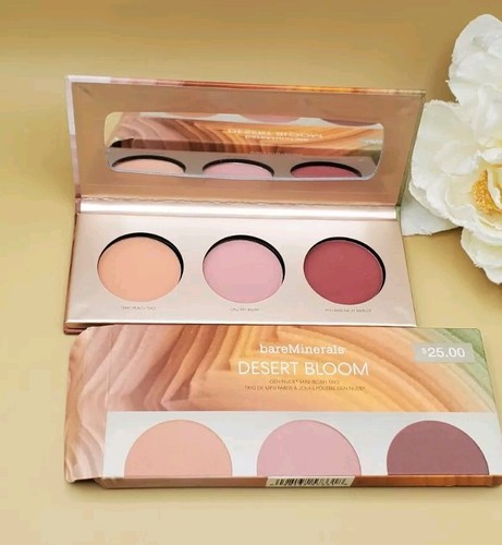 Bareminerals Desert Bloom Gen Nude Mini Blush Trio 0.07 New In Box - Picture 2 of 14
