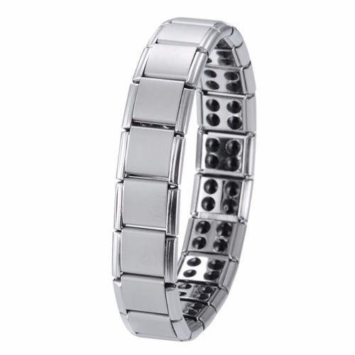 NEW Magnetic Bracelet Silver Men's Titanium Therapy Arthritis Health Pain Relief - Picture 8 of 9