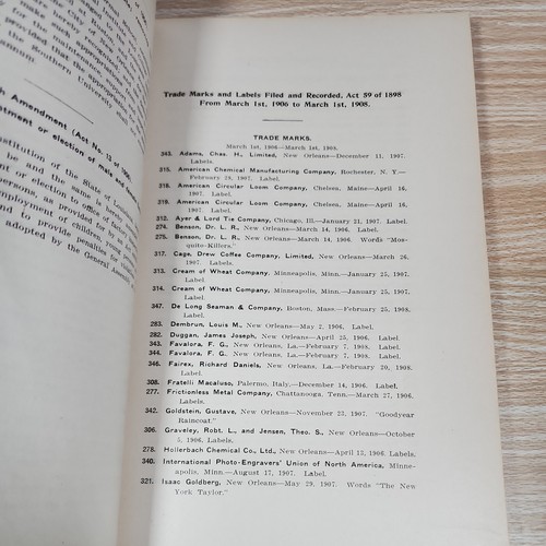 Rare Antique 1908 Report of Operations from the SECRETARY OF STATE for Louisiana - Picture 7 of 12